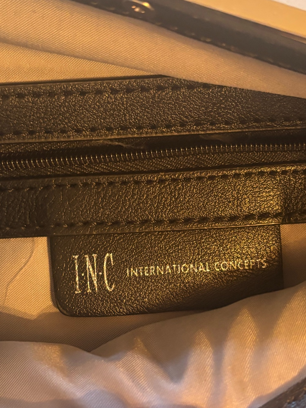 INC International Concepts Black/Clutch Crossbody Bag with Silver Accents - Picture 3 of 4
